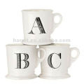 Best Home Porcelain Cup Custom Shape Gift Mug/Custom Letter Printed Coffee Mugs